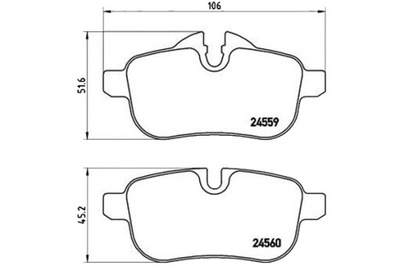 КОЛОДКИ ТОРМОЗНЫЕ BMW Z4 E89 09- ЗАД BREMBO