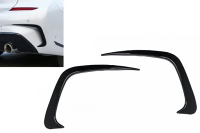 Накладки сплиттеры bmw 3 g20 g21 g28 18+ black фото №1