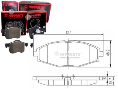 КОЛОДКИ ГАЛЬМІВНІ CHEVROLET MATIZ 0.8 ШТ NIPPARTS