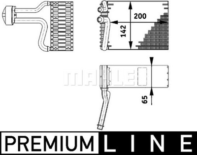 Parownik, klimatyzacja, BEHR *** PREMIUM LINE *** MAHLE AE 66 000P