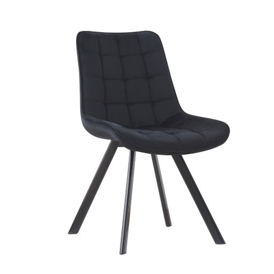 Krzesło czarne welur 52 x 60,5 x 85 cm