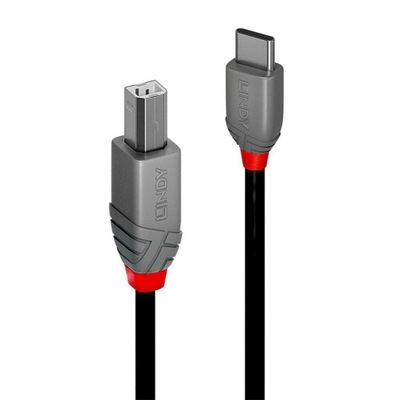 Kabel Lindy USB 2.0 Typ C do B, Anthra Line, 1M, 36941