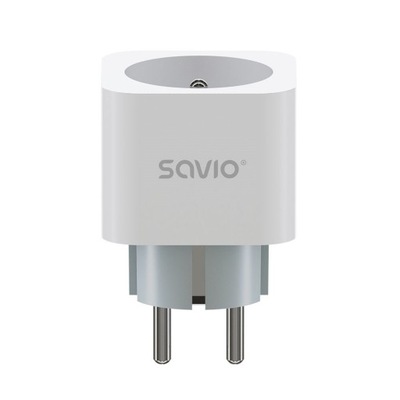 SAVIO INTELIGENTNE GNIAZDKO WI-FI, 16A, TIMER, POMIAR ZUŻYCIA ENERGII, AS-0