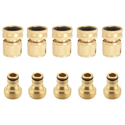 Garden Hose Quick Connectors Solid Brass 3/4 Inch GHT Thread Easy Connect F 