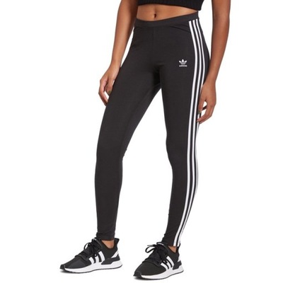 Adidas Originals legginsy damskie czarne bawełniane klasyczne logo sport M
