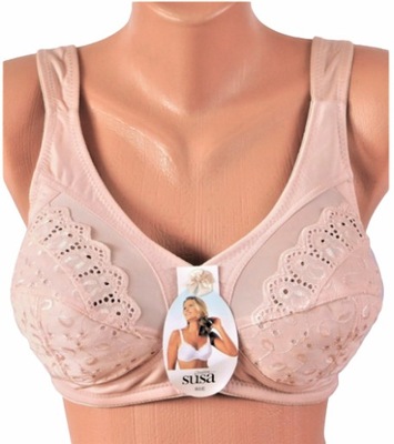Biustonosz SUSA elegancki haft beżowy 90E