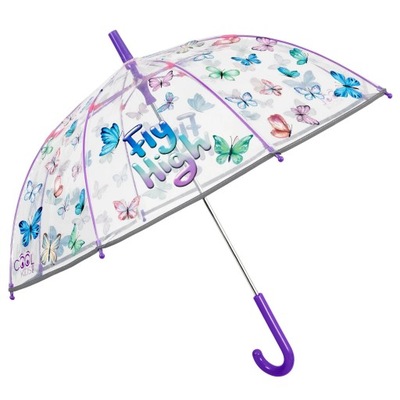 Parasolka dziecięca manualna parasol dla dziewczynki wiatroodporny motyle