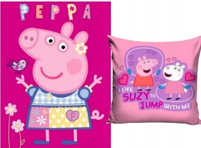 Kocyk i poduszka ŚWINKA PEPPA PIG do przedszkola