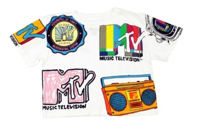 MTV Music Television Koszulka r. M-7/8 Crop Top