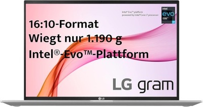 Ultrabook LG Gram 16" 1,1 kg i7-1165G7 EVO WUXGA Iris Xe 16GB DDR4 WIN11