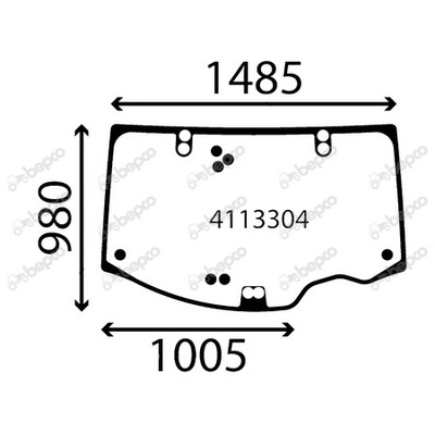 СТЕКЛО CLAAS ARION, AXION - ЗАДНЯЯ 0022379340