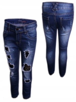 Spodnie jeansowe jeansy dziewczęce 122-128