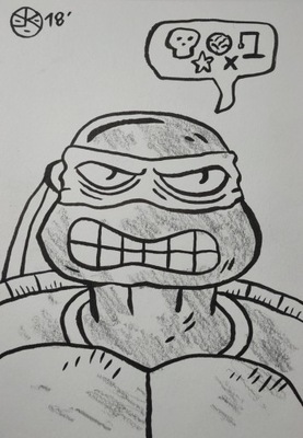 Rysunek Żółw ninja Łukasz Kowalczuk