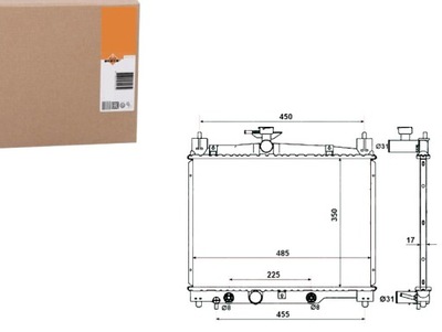 РАДИАТОР ДВИГАТЕЛЯ NRF TO2287 DRM50002 1153014 8MK3