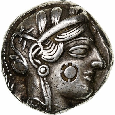 Attyka, Tetradrachm, ca. 454-404 BC, Athens, Srebr