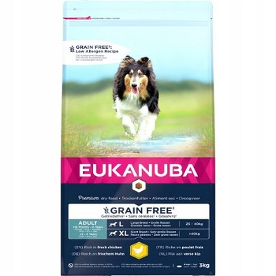 EUKANUBA Adult Grain Free L Rasy duże 3 kg