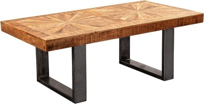 Stół kawowy masywna ława drewniany blat do salonu