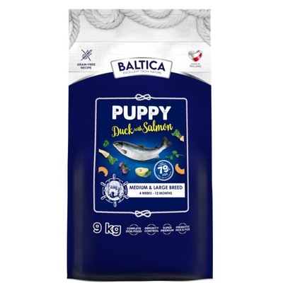 BALTICA Puppy Duck with Salmon M/L 9kg szczenięta ras średnich i dużych