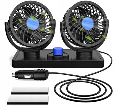 POTENTE VENTILADOR VENTILADOR AUTO 12V- DOBLE  