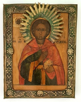 Ikona Święty Pantaleon, patron lekarzy, XIXw. 0139
