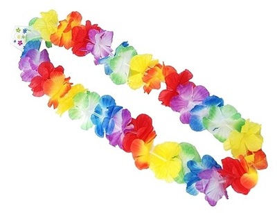 Naszyjnik hawajski kwiatki hawajskie kolorowe