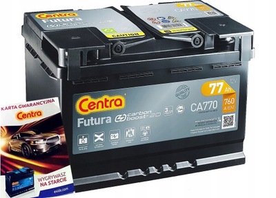 АККУМУЛЯТОР CENTRA FUTURA 77AH 760A PRODUKCJA LISTOPAD/GRUDZIEŃ 2023R