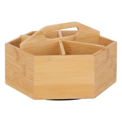 Obrotowe pudełko na herbatę 6 przegród pojemnik do przechowywania