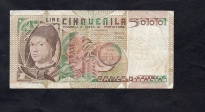 Banknot WŁOCHY -- 5000 lirów -- 1979 rok
