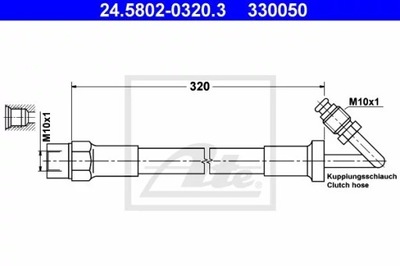 24.5802-0320.3/ATE CABLE CONJUNTO DE EMBRAGUE CON TUBULADURA  