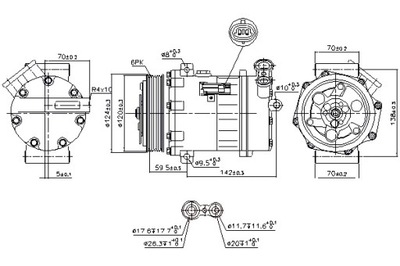 NISSENS КОМПРЕССОР КОНДИЦИОНЕРА SAAB 9-3 9-3X 1.9D 12.07-02.15