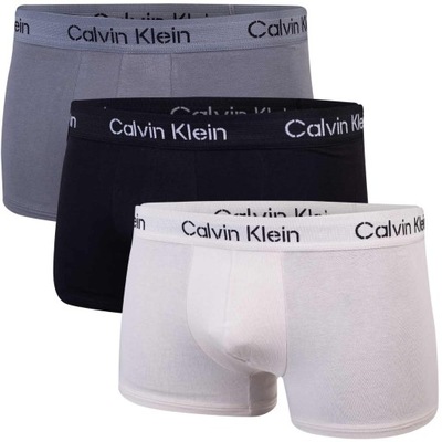 CALVIN KLEIN BOKSERKI MĘSKIE MAJTKI TRUNK 3PK CZARNE/BEŻOWE/SZARE r.M