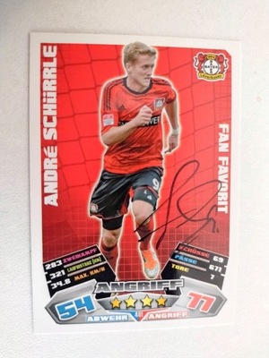 Karta topps match attax autograf Bundesliga Bayer Leverkusen Schurrle Fan