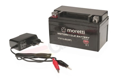 BATTERY ZELOWY 12V 7AH YTX7A-BS FROM CHARGER BAOTIAN KYMCO SYM HYOSUNG  