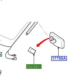 Наклейка дзеркало внутрішнього ka 96-08/puma 97-01 фото №1