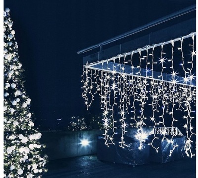 ŚWIĄTECZNE LAMPKI SOPLE LEDOWE 500 LEDÓW GIRLANDA