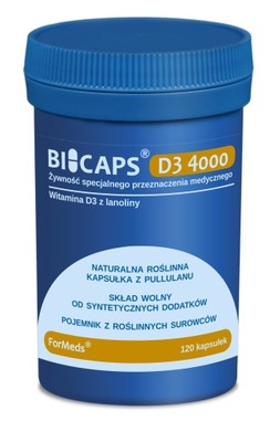 Formeds Bicaps D3 4000 z lanoliny Suplement diety Odporność 120 kapsułek