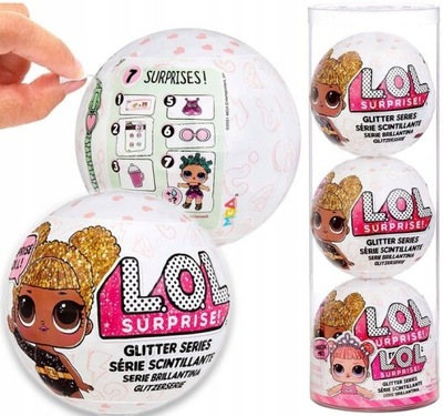 L.O.L. Surprise Glitter 3-Pack- Style 2 576129 LOL