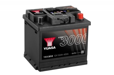 BATERÍA YUASA 3000 YBX3012 52AH 450A P+  