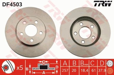 DISCO DE FRENADO TRW DF4503  