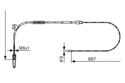 BOSCH 1 987 477 962 CIEGLO, STABDYS STOVĖJIMO 