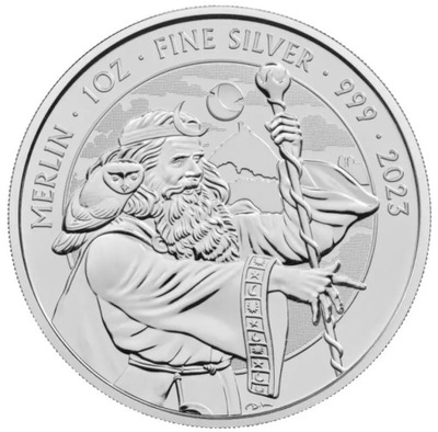 1 uncja, Merlin, Mity i Legendy, Srebrna moneta
