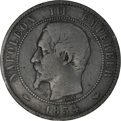 Moneta, Francja, Napoléon III, 10 Centimes, 1854,