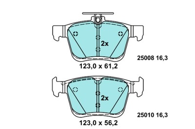 ATE ZAPATAS DE FRENADO CERÁMICOS PARTE TRASERA AUDI A3 A3 ALLSTREET A8 D4 Q2 Q3  