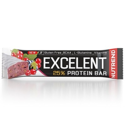 NUTREND Excelent 25% Protein Bar 40g BATON BIAŁKOWY WĘGLOWODANY AMINOKWASY