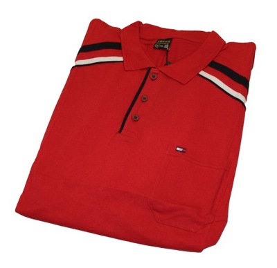 6XL Big Men Duża Koszulka Polo Czerwona Tommy Hit