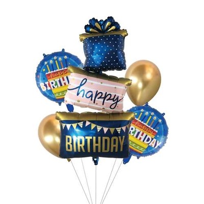 Bukiet balony urodzinowe Happy Birthday 5szt
