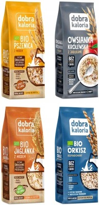 Dobra Kaloria Zestaw Śniadaniowy Fit Zdrowa Przekąska BIO Mix Smaków 4szt