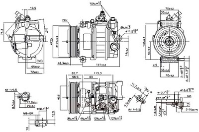 NISSENS KOMPRESORIUS KONDICIONAVIMO MERCEDES C CL203 C T-MODEL S203 C 