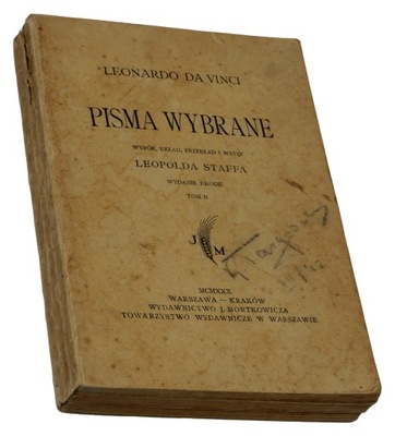 Pisma wybrane T. 2 Leonardo Da Vinci