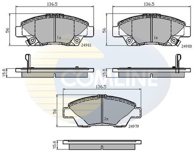 TRINKELĖS STABDŽIŲ COMLINE /PRZOD/ (ODP.GDB3493) HONDA CIVIC 06-/CR-Z 10-/INS 